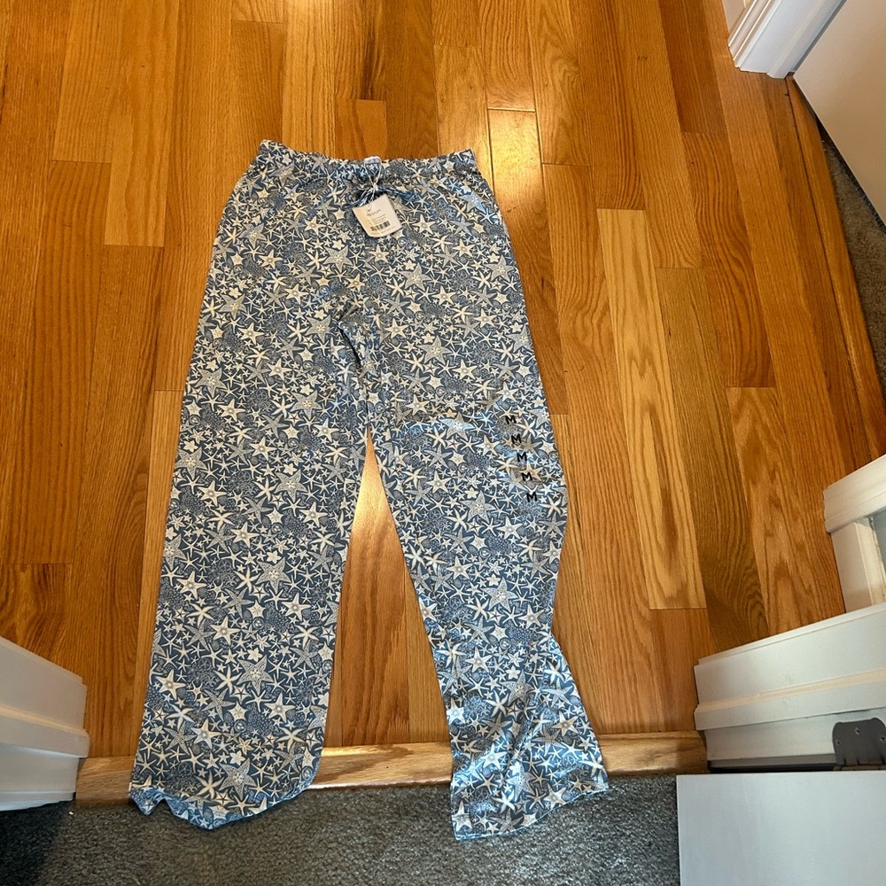 Blue Star Pattern Women’s Pajama Bottoms